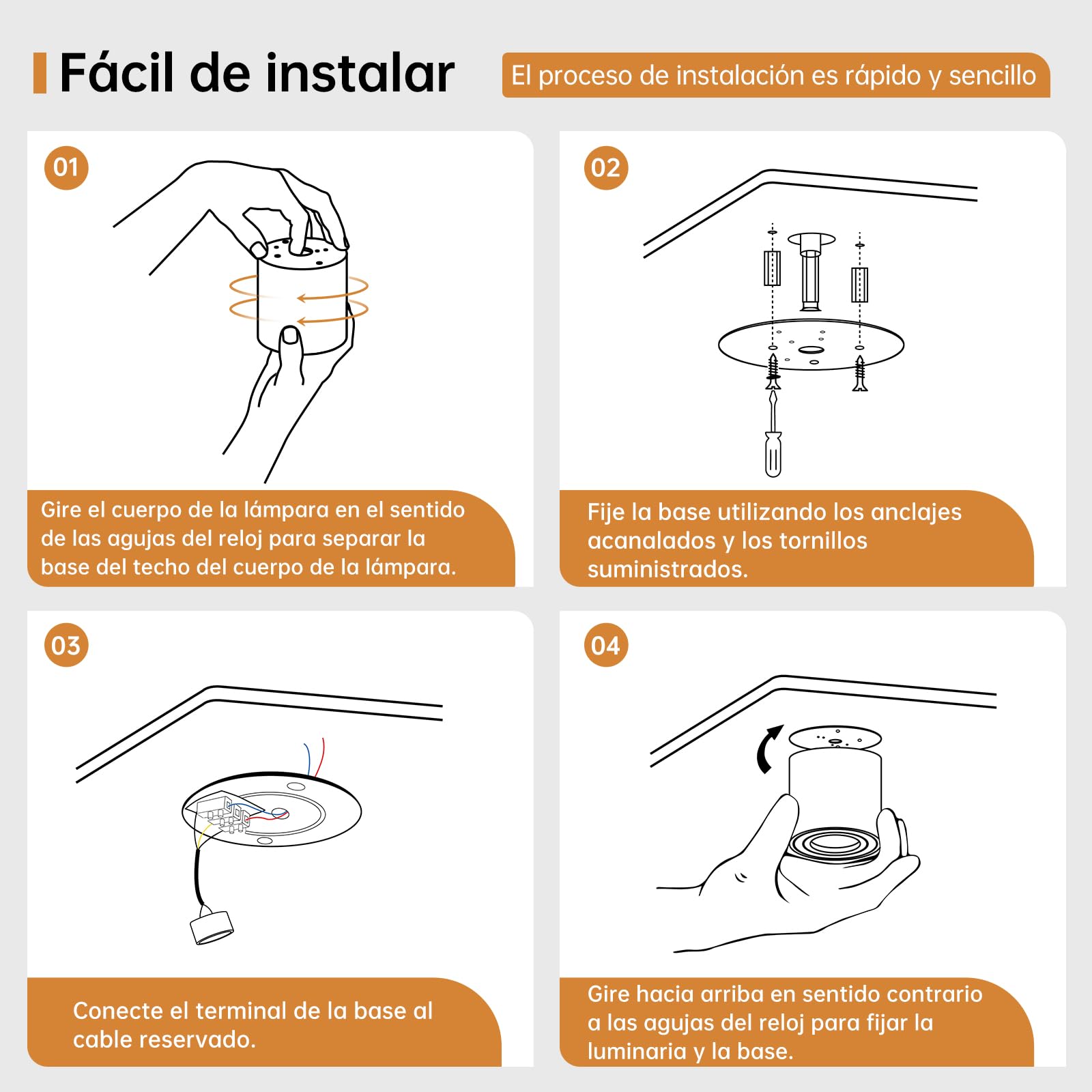 wowatt 4 Piezas Focos Techo Superficie Negro, GU10 Focos Techo Orientables | 220-240V, Orientables 30 °, 80mm x 85mm, Aluminio, Focos Superficie Techo con Casquillo GU10 para Módulos GU10 y LED, Redondo