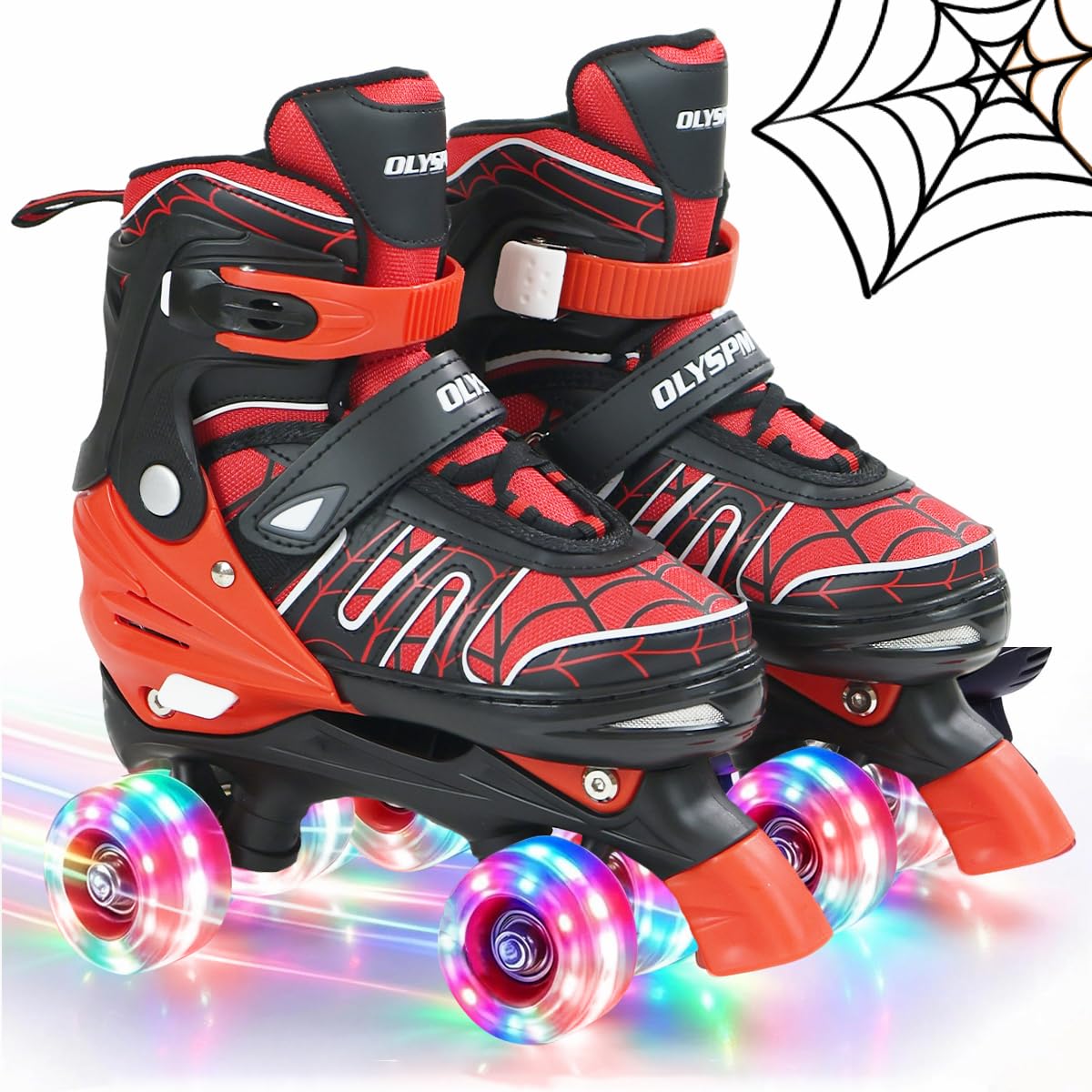 Patines 4 Ruedas Niña,Patines Niña,Patins Regulables en 4 Tamaños con 8 Ruedas Intermitentes para Niños,Niñas y Principiantes