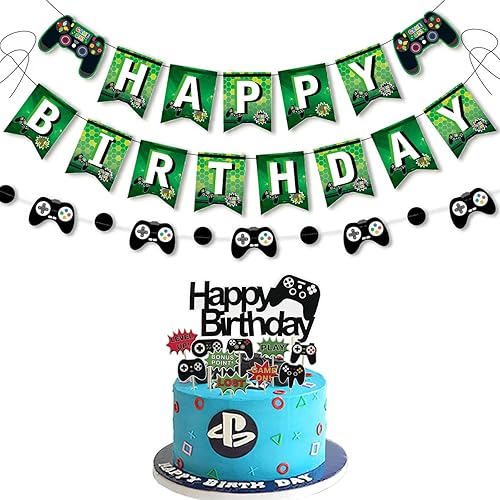 Miniatura 9 de Decoración para pastel de videojuegos, 9 piezas, decoración de pastel de videojuegos para niños, suministros de fiesta de cumpleaños con temática de