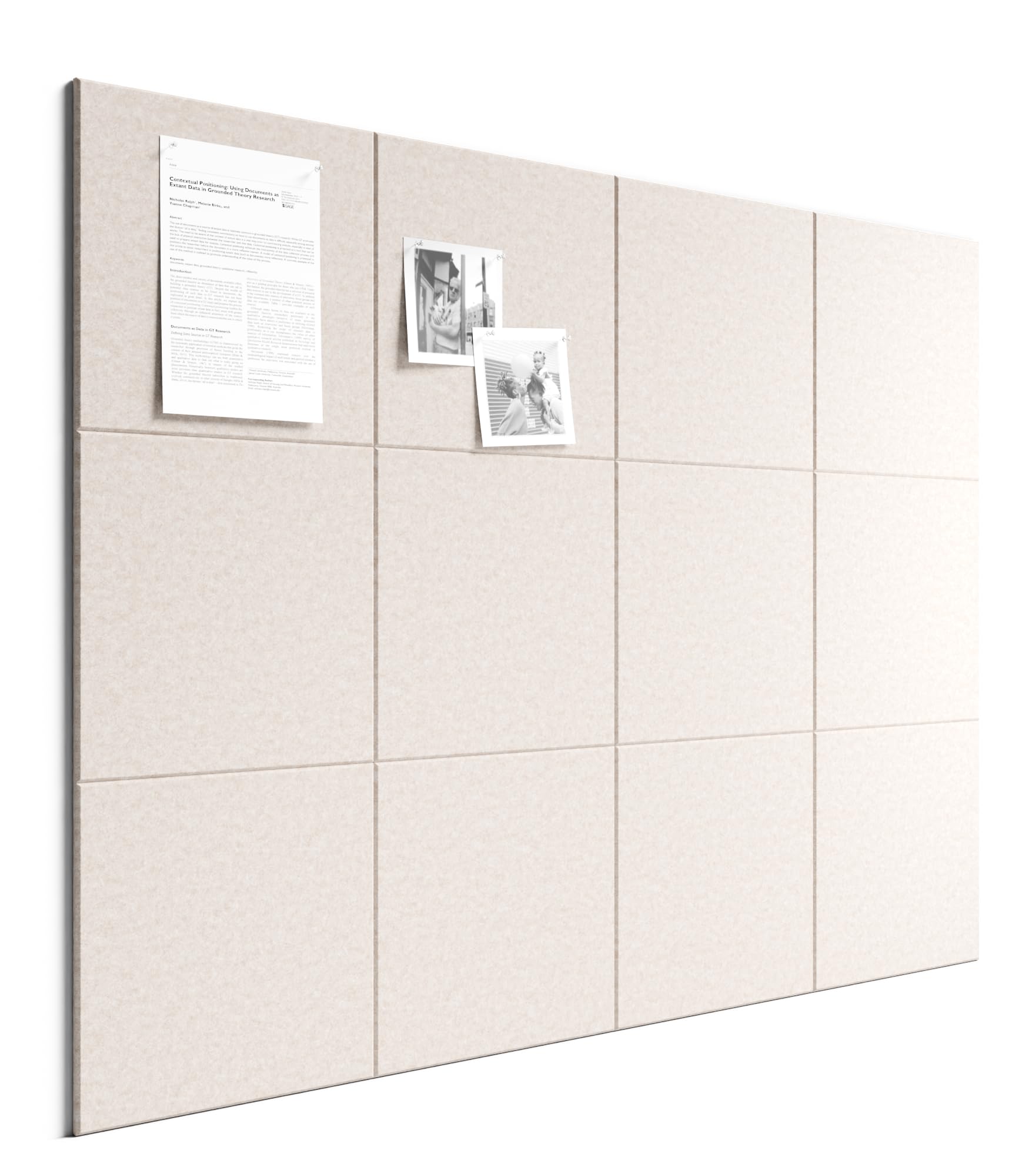 Bumusty 12er-Pack Filz-Pinnwand Lamellen-Optik 120 x 90cm,Alternative zu Korktafel,Inkl.70 Klebestreifen,Memoboard,Fotowand & Visionboard Für Büro,Kinderzimmer & Klassenzimmer