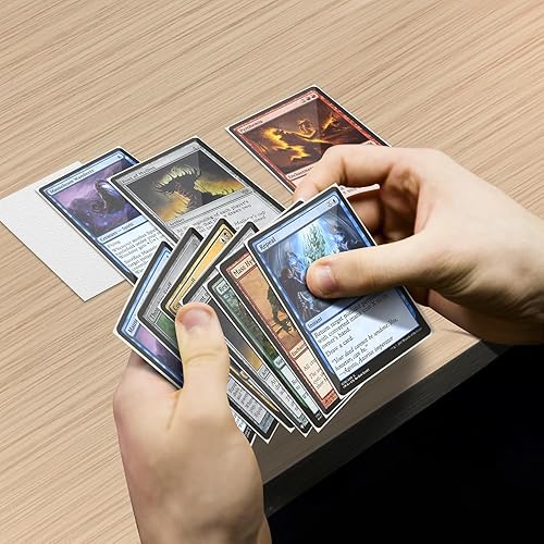 Miniatura 7 de Fundas blancas mate para tarjetas MTG, 300 piezas de ajuste perfecto para tarjetas de intercambio de tarjetas deportivas, tarjetas de béisbol, TCG
