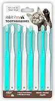 H&H Pets Escova de dentes para cães e gatos pequenos – Escova de dentes macia e extra pequena projetada para gatos, filhotes e cães de raça PP, como xícaras de chá, chihuahuas, Yorkshire e Poodle