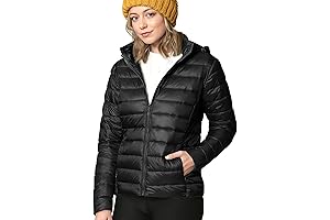 Lock and Love Women's Super Lightweight Packable Down Jacket (With a Removable Hoodie)