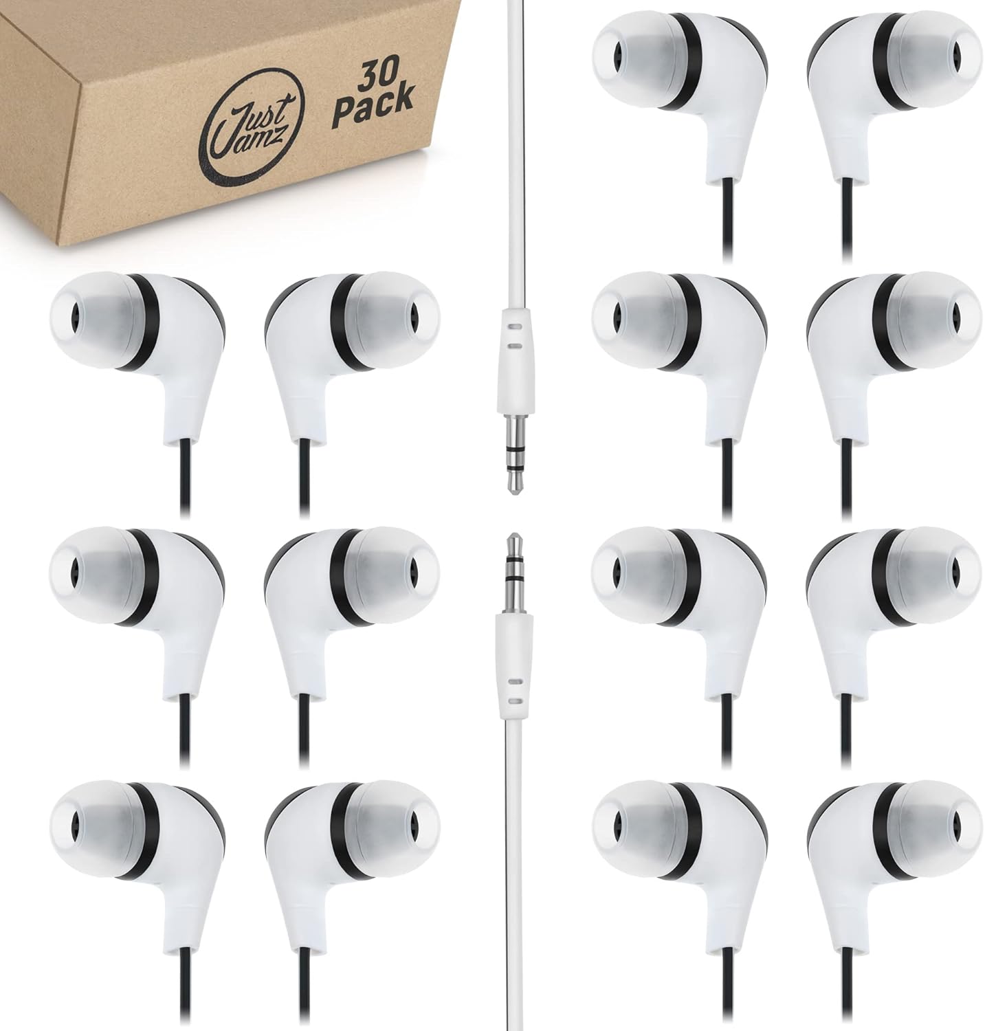 Bulk Earbuds 30 Pack, inEar Quality Earbuds, Bulk