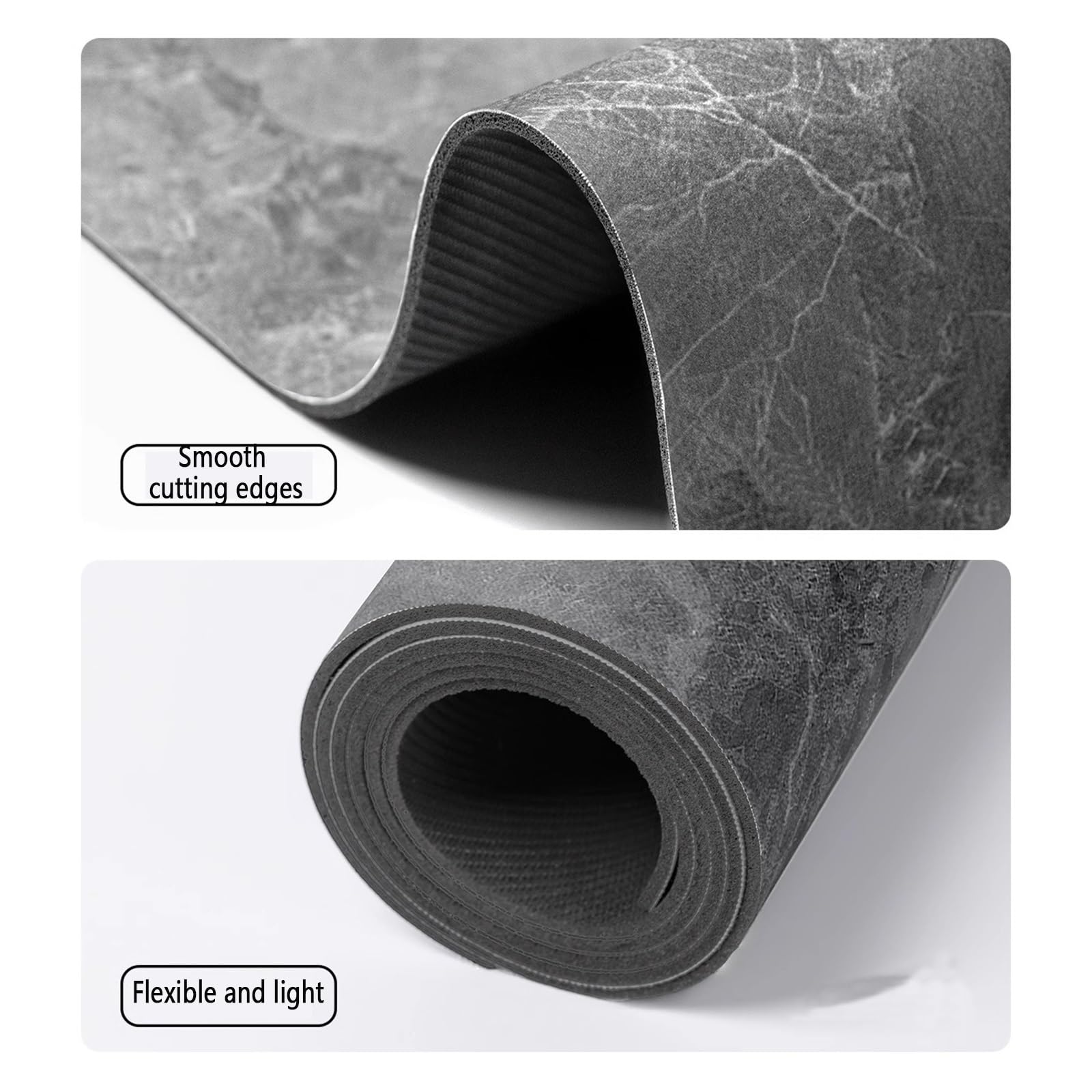 KüChenmatte EckspüLe, 1 StüCk L-miger Teppich KüChe, Super SaugfäHige KüChenbodenmatten, rutschfeste Bedruckte Eckmatte(Mor Gray-Left,100 * 100 * 45cm)