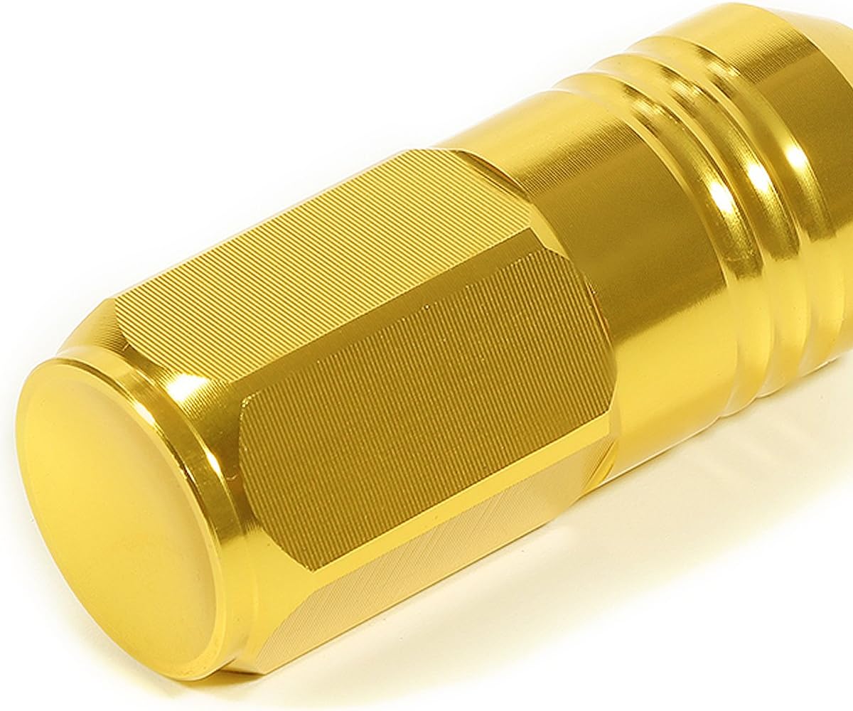 Auto Dynasty M12 x 1.5 Closed End 20-Piece Aluminum Alloy Wheel Lug Nuts +1 X Deep Drive Extension (Gold)