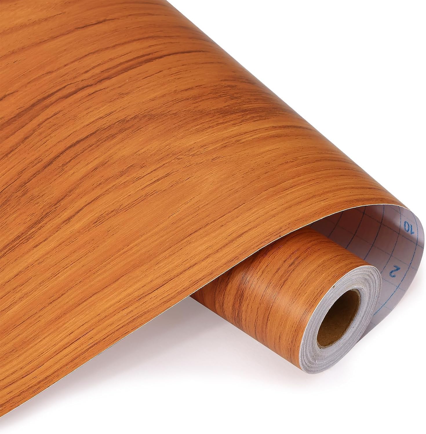 Wood Grain Self Adhesive Wallpaper Roll | Brown Wooden Texture PVC Vinyl Sheet for Furniture, Cabinets, Doors & Walls (Brown)-image-43
