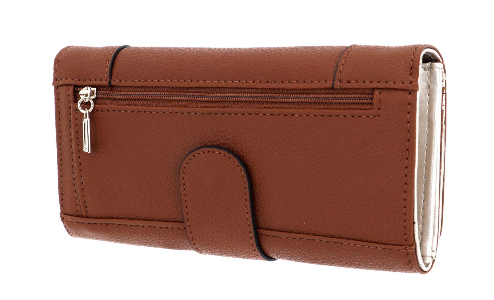 GUESS Naya SLG File Clutch In Cognac – Geräumige Dokumenten-Clutch Für Damen