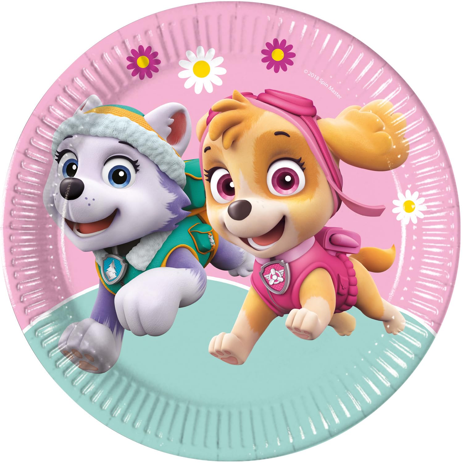 Procos 10215312DY - Set da festa Skye e Everest, stoviglie monouso da 46 pezzi per feste di compleanno e feste a tema per bambini, decorazione della tavola