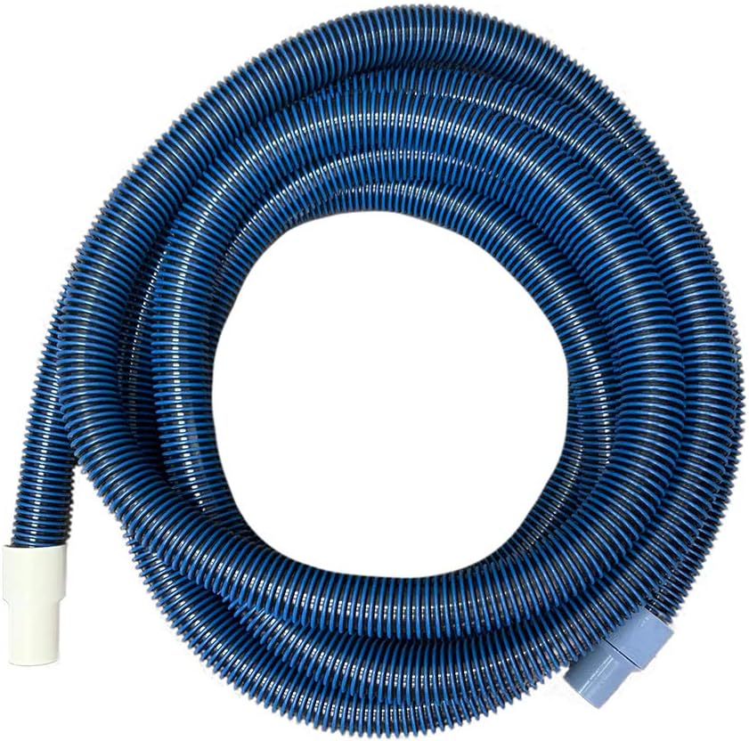 Puri Tech1.5 Inch Diameter x 25' Feet Long Vacuum Hose for In-Ground Swimming Pools with Swivel Cuff to Prevent Tangles or Twisting Protected from UV & Chemicals
