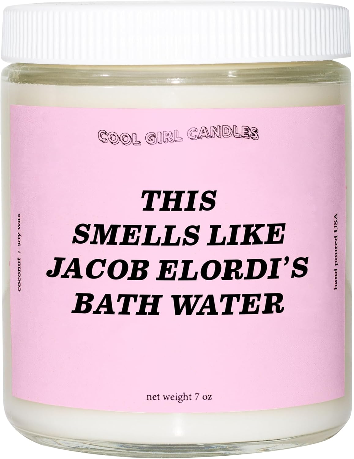 Cool Girl Candles | This Smells Like Jacob Elordi's Bath Water Candle | Prayer Candle Gift for Her 40+ Hours Burn time Lavender, Sweet Orange, Musk Scented Merch