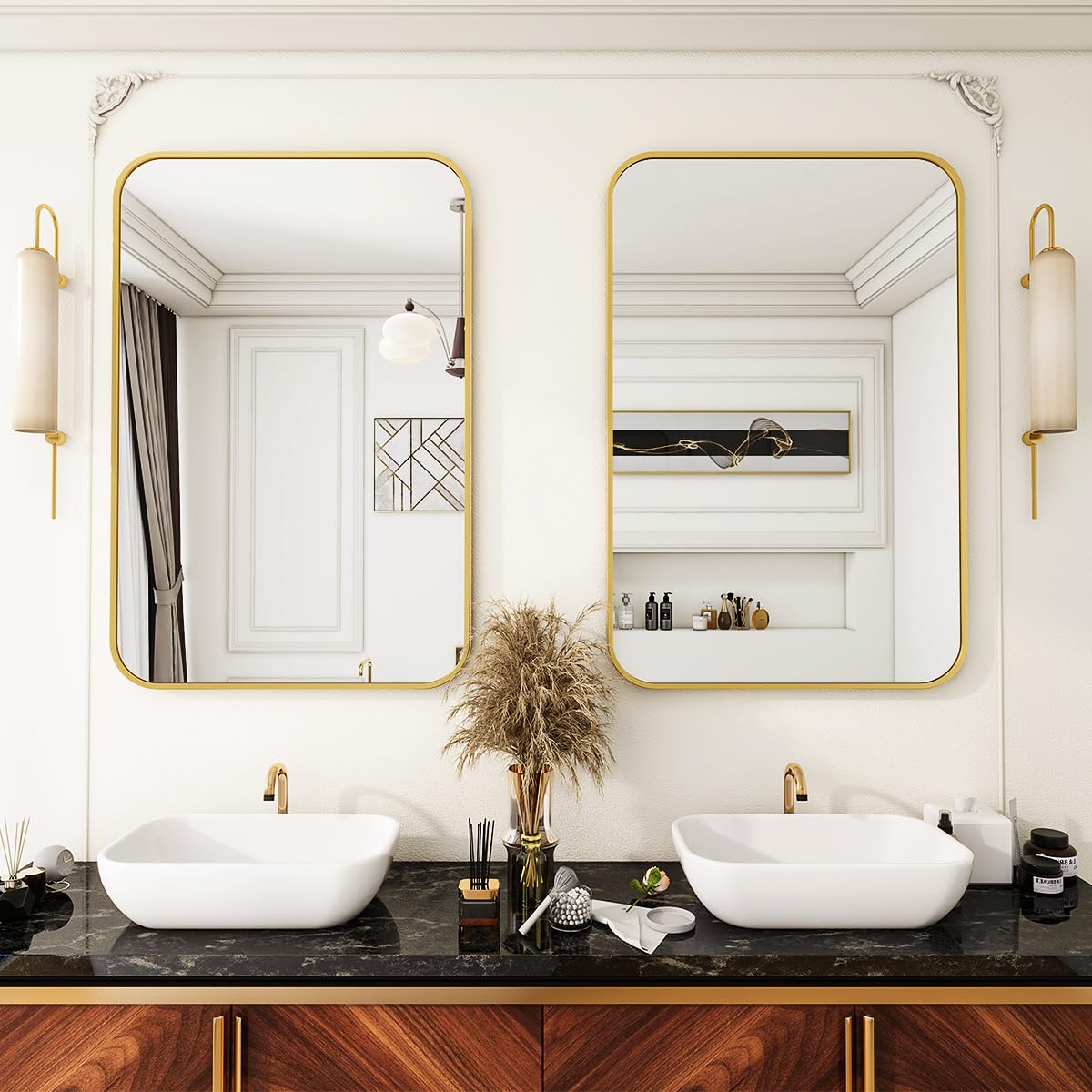 Koonmi Wandspiegel Gold 96L – Bild 5