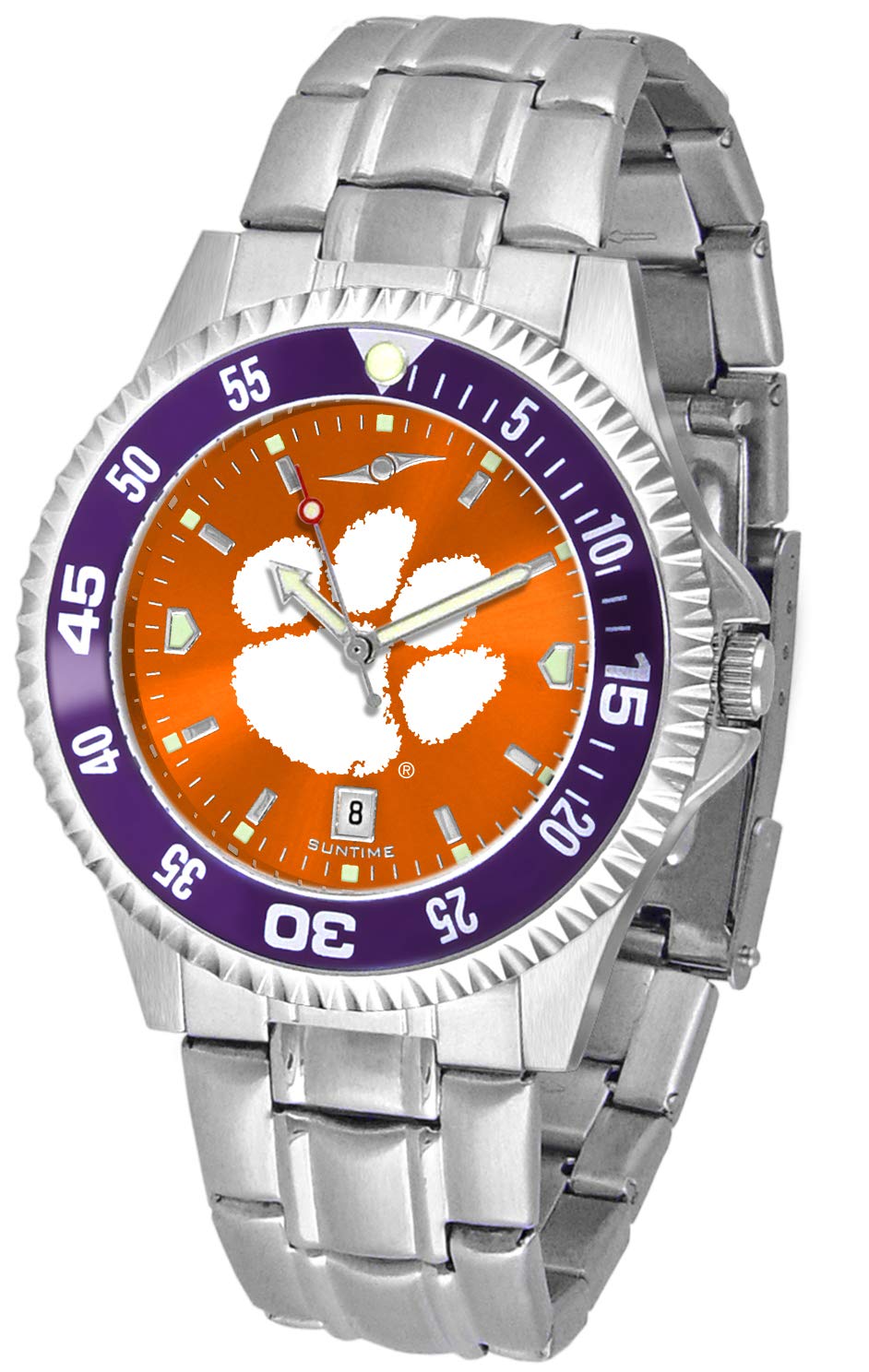 SunTime Men's Competitor 40mm Quartz Watch, 20mm Stainless Steel Strap, Team Color Dial and Bezel