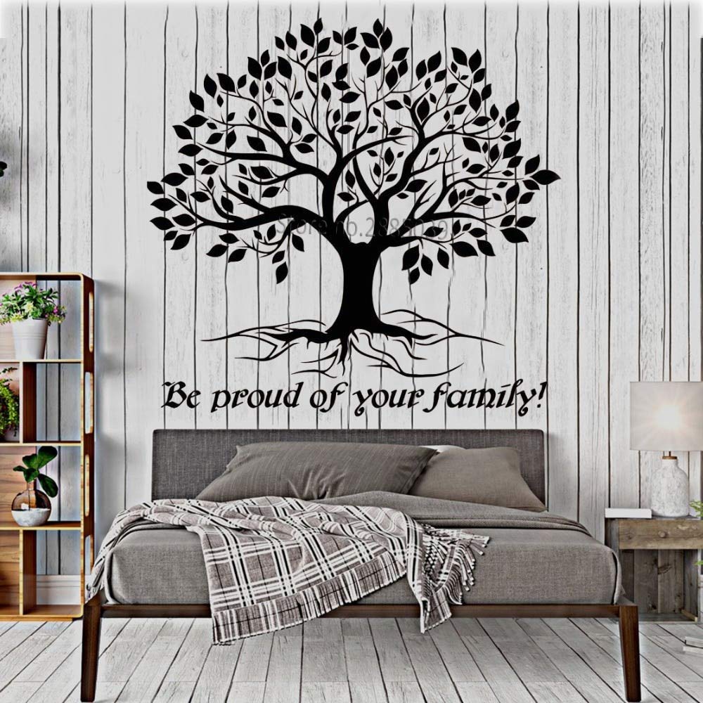 Vinyl Large Tree Quote Wall Decals Be Proud of Your Family