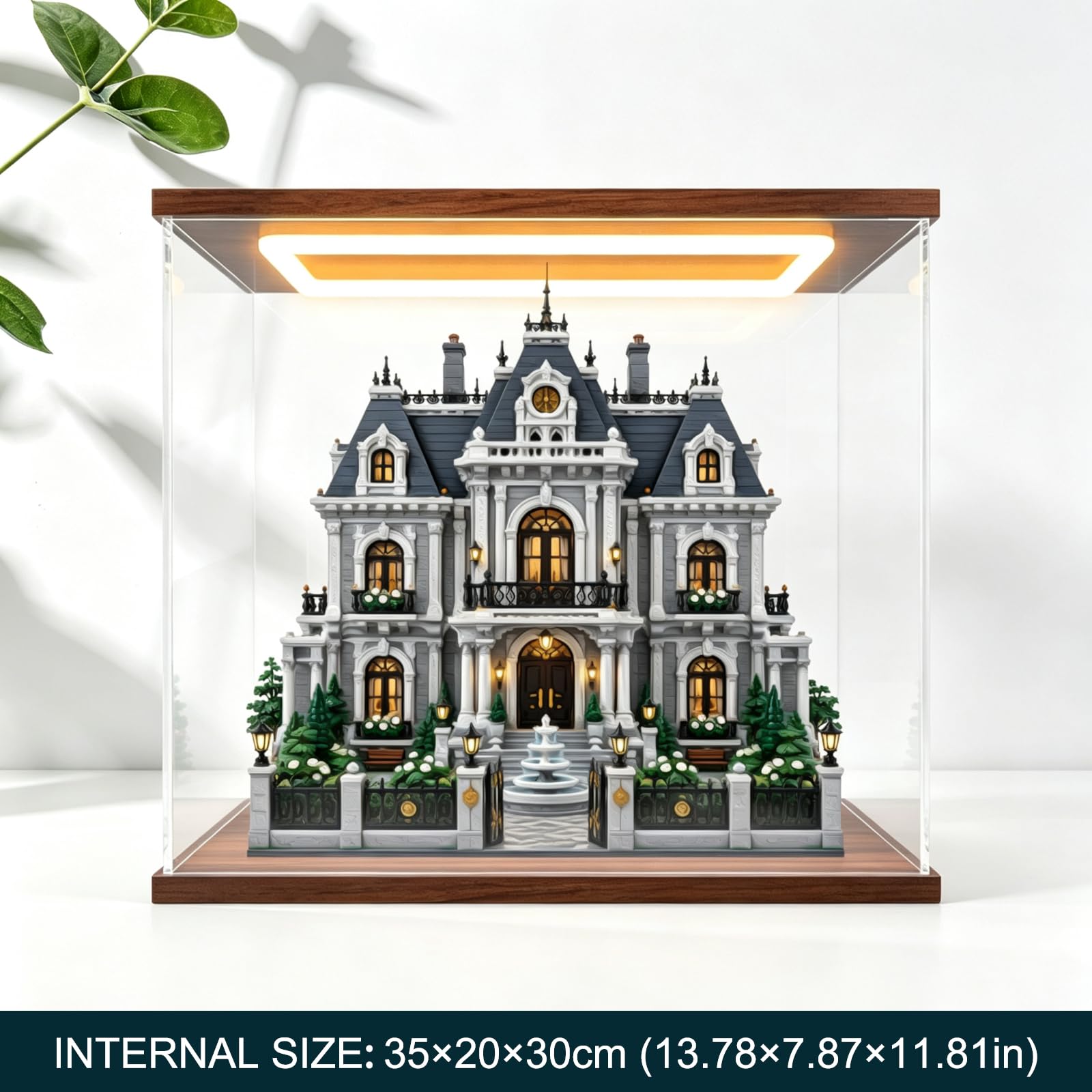 Akrylowa witryna do LEGO 11383 Mayor Manor (bez modelu), orzech B