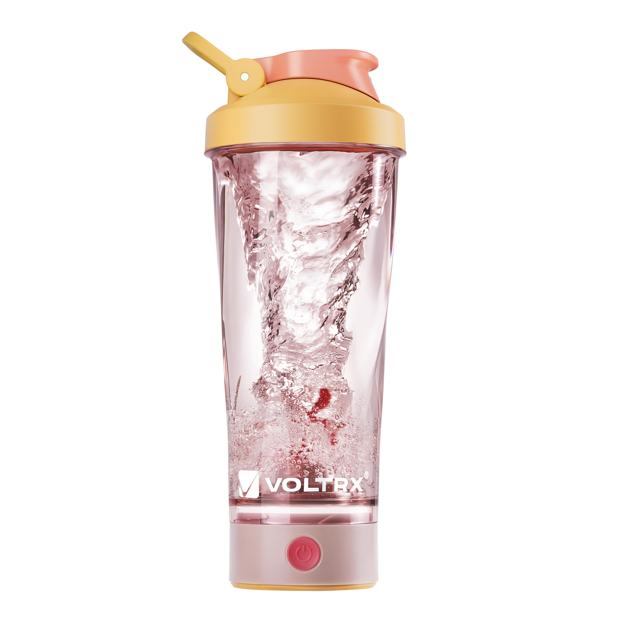 VOLTRX VortexBoost Electric Shaker Bottle, USB C Rechargeable Protein Shake Mixer, Shaker Cups for Protein Shakes and Meal Replacement Shakes, BPA-Free, Made with Tritan, Sunset Orange, 24oz