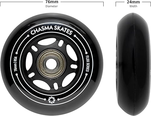 Miniatura 2 de Flux 2 Ruedas RipStik de 2.992 in 85A para tablero Ripsurf, RipStik Wave Board o Crazy Cart Ruedas de repuesto, paquete de 2 con rodamientos