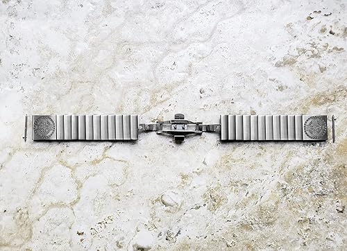 Miniatura 5 de NICKSTON Correa grabada compatible con Samsung Watch 3 de 1.57 pulgadas, Galaxy Watch de 1.65 pulgadas, Gear S3 Frontier Classic Silver acero