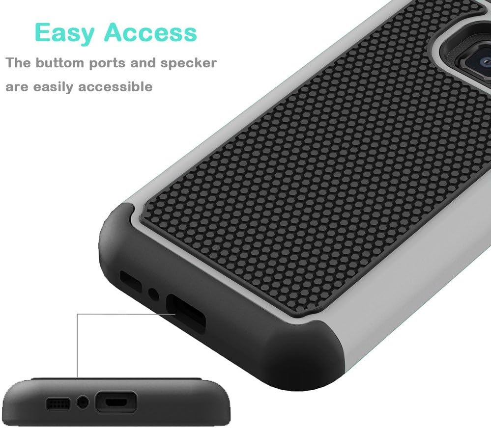 Galaxy S7 Active Case, Jeylly(TM) [Shock Proof] Scratch Absorbing Hybrid Rubber Plastic Impact Defender Rugged Slim Hard Case Cover Shell for Samsung Galaxy S VII Active AT&T SM-G890 G891