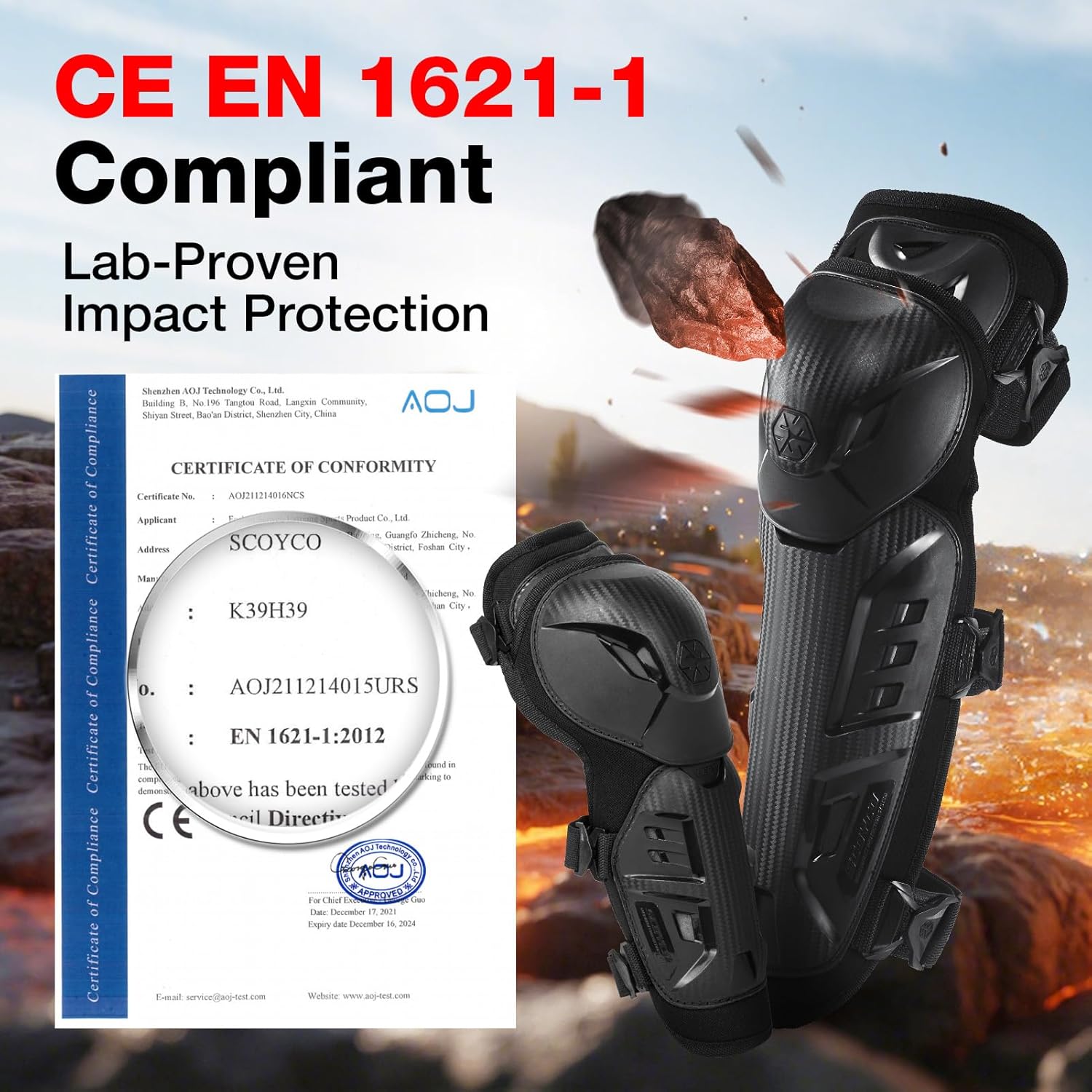 Scoyco 4pcs Motorcycle Knee Shin Guards Black Adjustable Anti-slip Knee Cap Pads Protector Armor for Motocross - Image 2