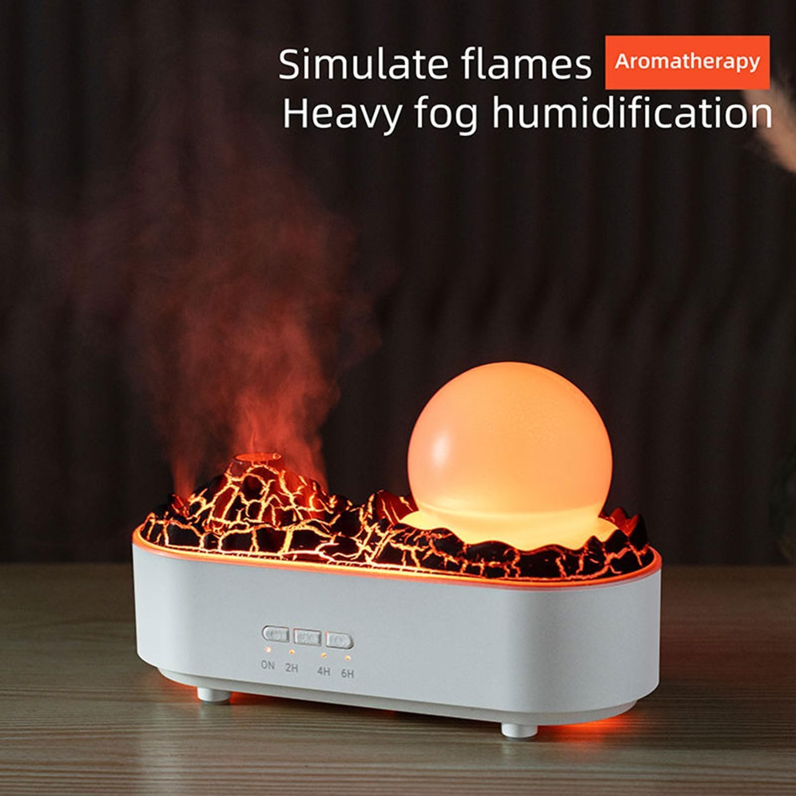 Diffusore di oli essenziali, umidificatore per aromaterapia, 200 ml, con timer, spegnimento automatico, ideale per camera da letto e ufficio