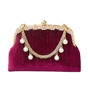 Amazon | [GUREITOJP] パーティーバッグ ネイビー ベロア