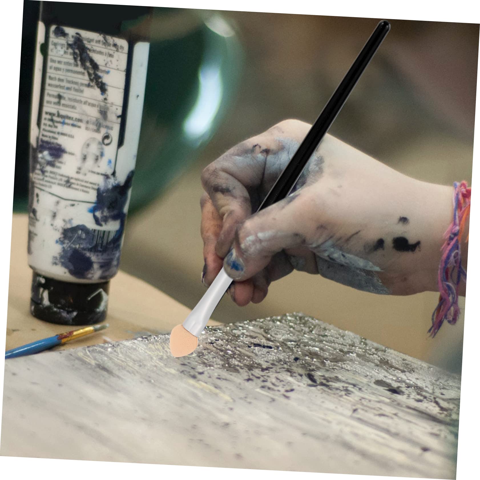 jojofuny 5 Sätze Teiliges Schwammpinsel Für DIY Malwerkzeuge Für Graffiti Und Handwerk Leicht Und Langlebig Für Bastelprojekte 20 Stück * 5