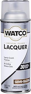 Watco 63181 Lacquer Clear Wood Finish Spray, 11.25 oz, Semi-Gloss Clear