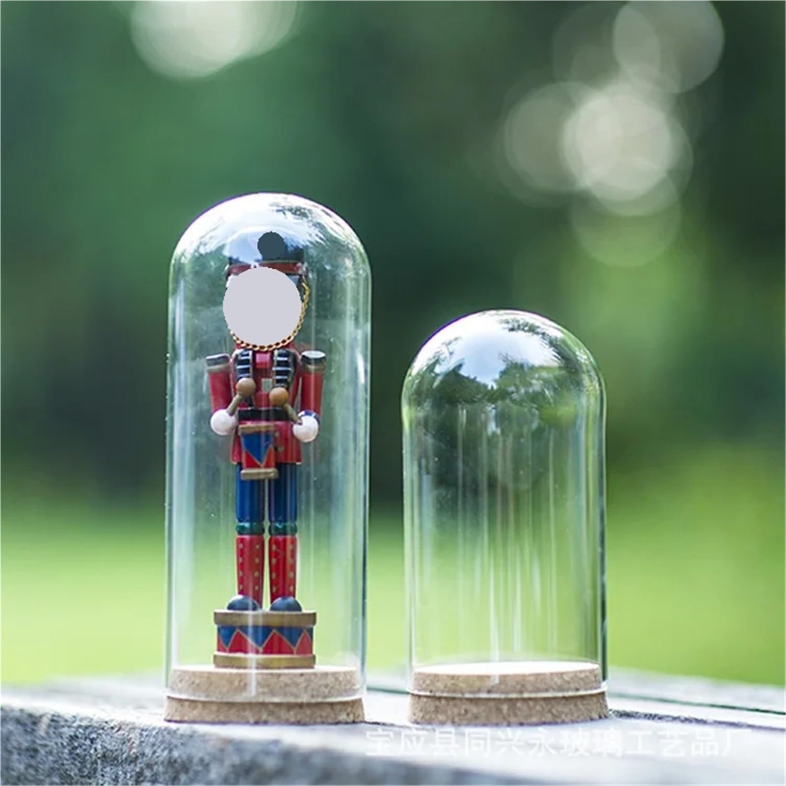 10PCS Klarglas Dome Abdeckung Cloche Glocke Gläser Spielzeug Display Blumengläser Sukkulenten Terrarien Mit Kork Basis Hause Studie zimmer Dekor Für Pflanzensammlung