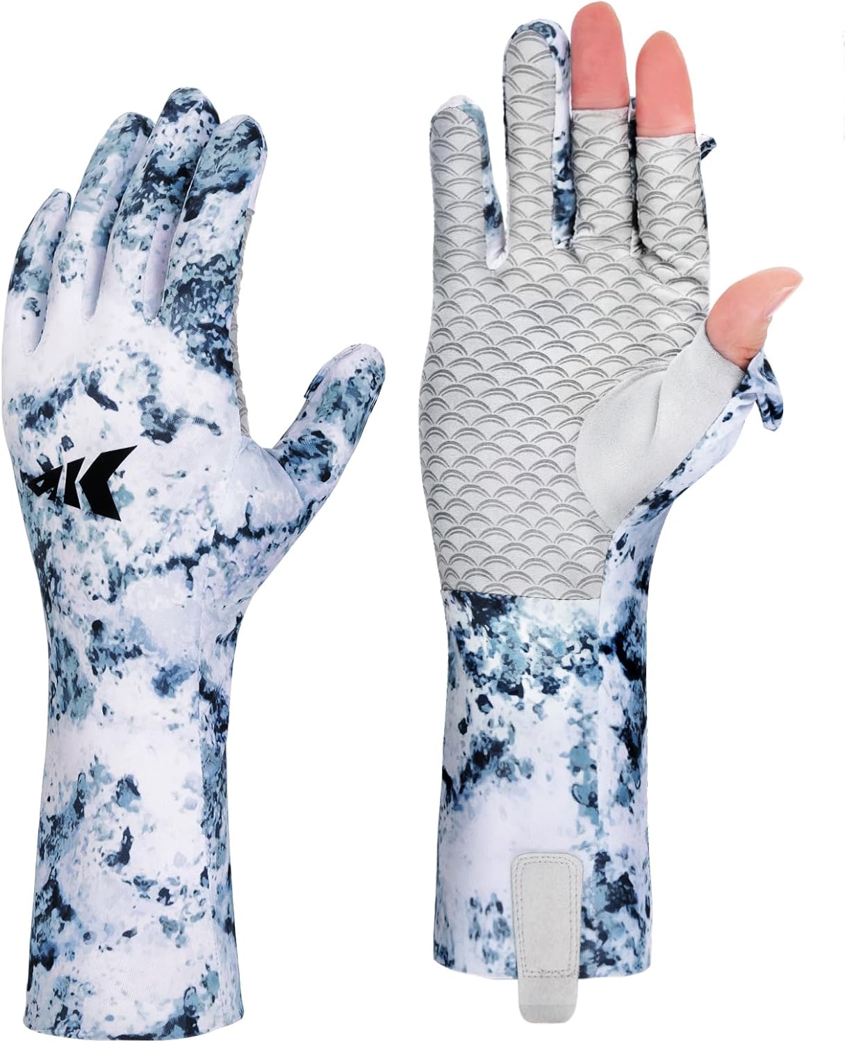 KastKing La Sal Pro Full Finger Fishing Gloves, UPF 50+ Sun Protection Gloves with Convertible Design, Ultralight Microfiber, Ultra-Soft Comfort, FrostWeave Cooling, Enhanced Grip, Four Sizes Options