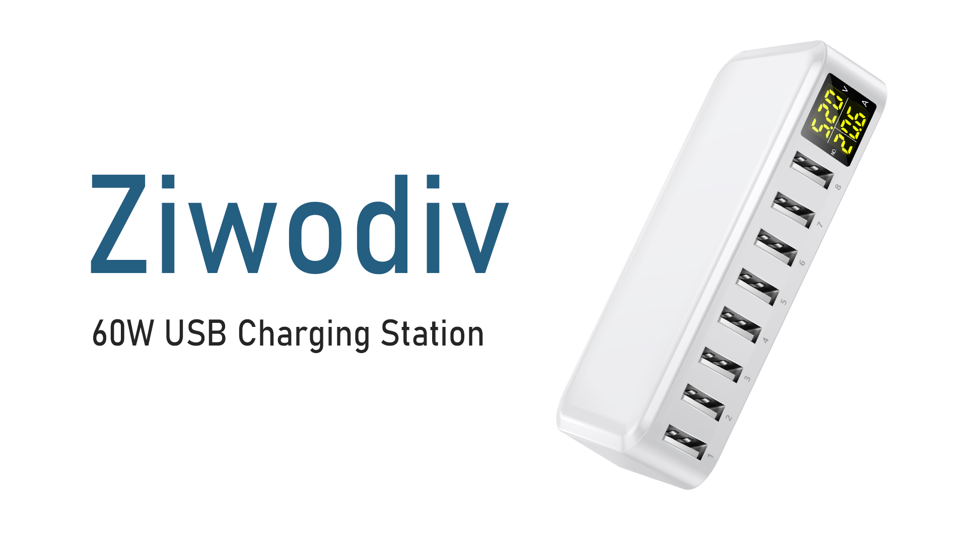 Chargeur Multi Usb C, 8 En 1 Station De Charge 60W Chargeur Rapide