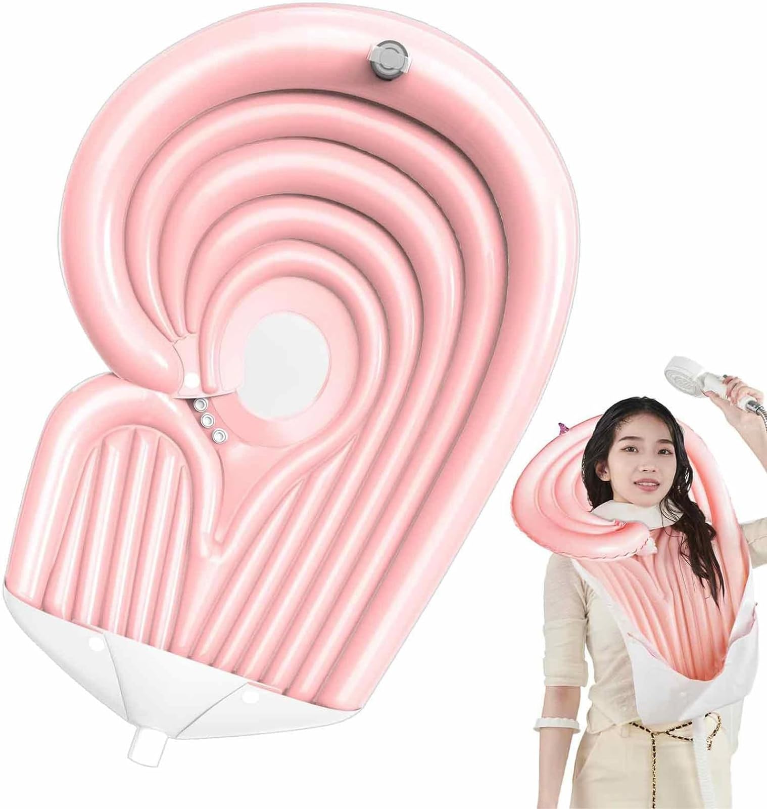 Bassin de shampoing gonflable pour personnes âgées et alitées à domicile