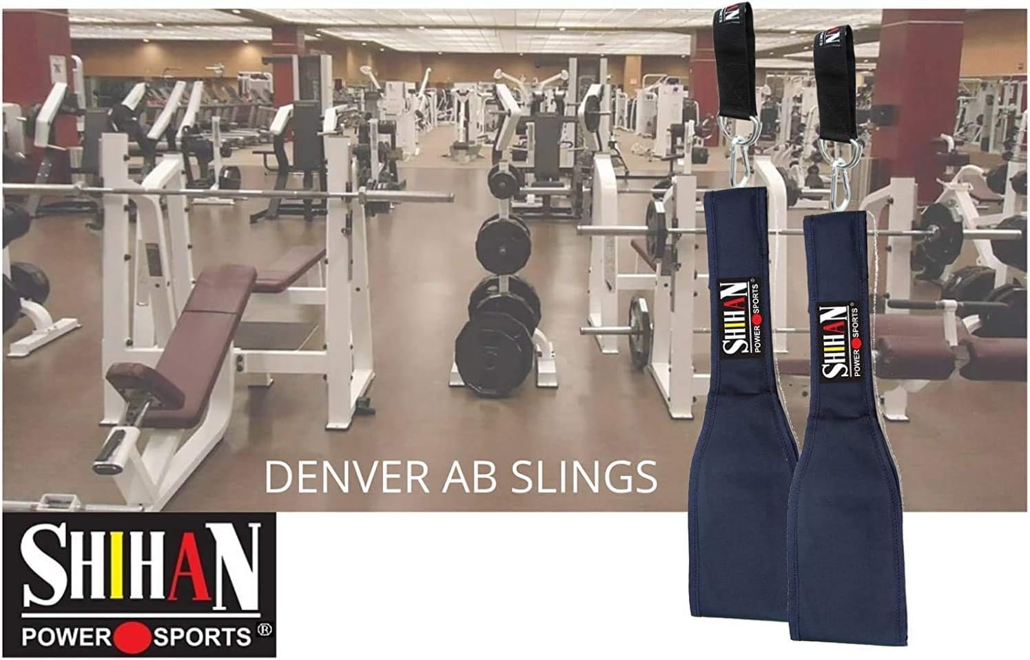 PORTABLE Ab Straps/Slings Shihan BLUE DENVER Standard AB-Crunch Sling AB Straps Weight Lifting Boxing Hanging Gym for Men/Women - Image 2