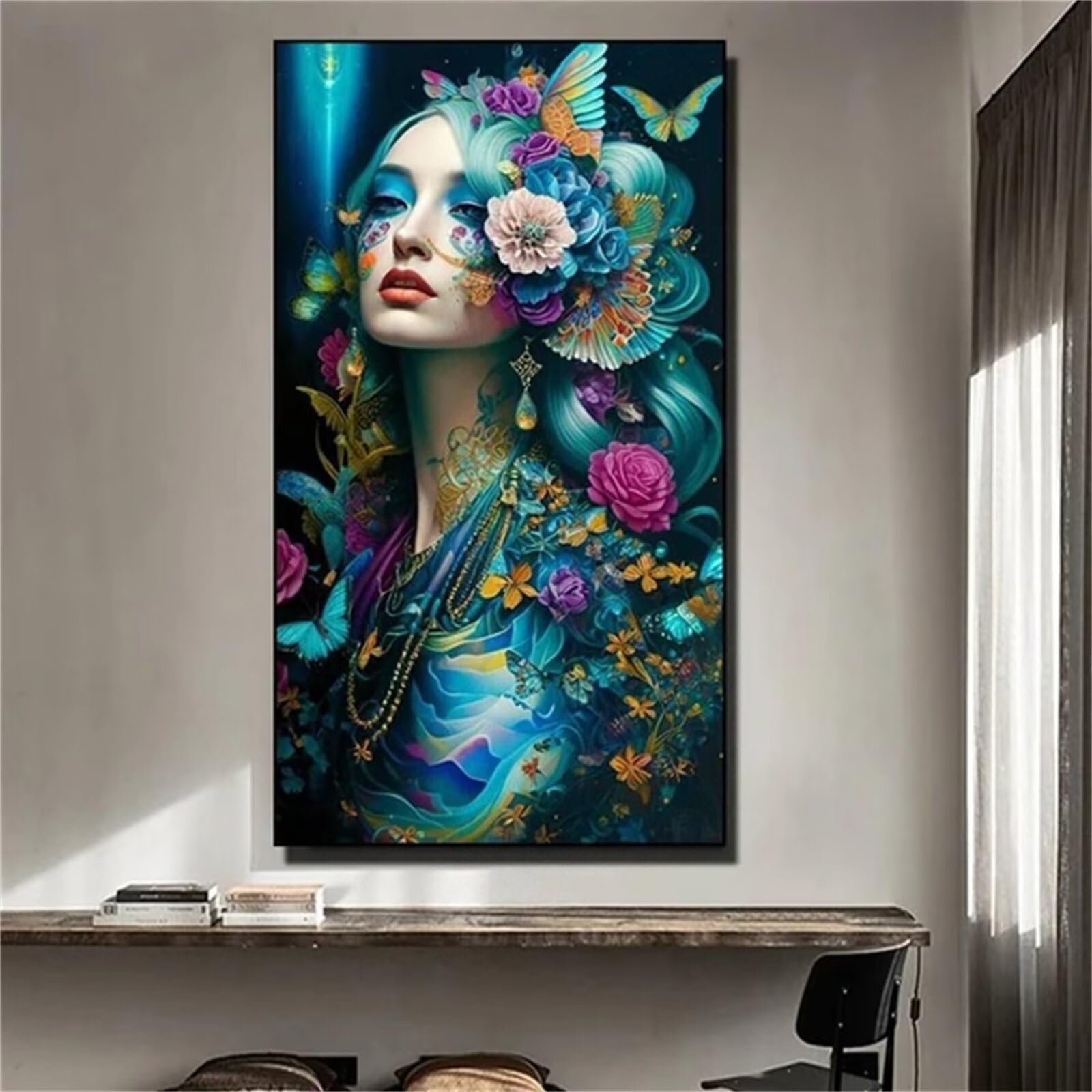 Peinture diamant adulte grand format 70x160 cm pour decoration murale salon - 8