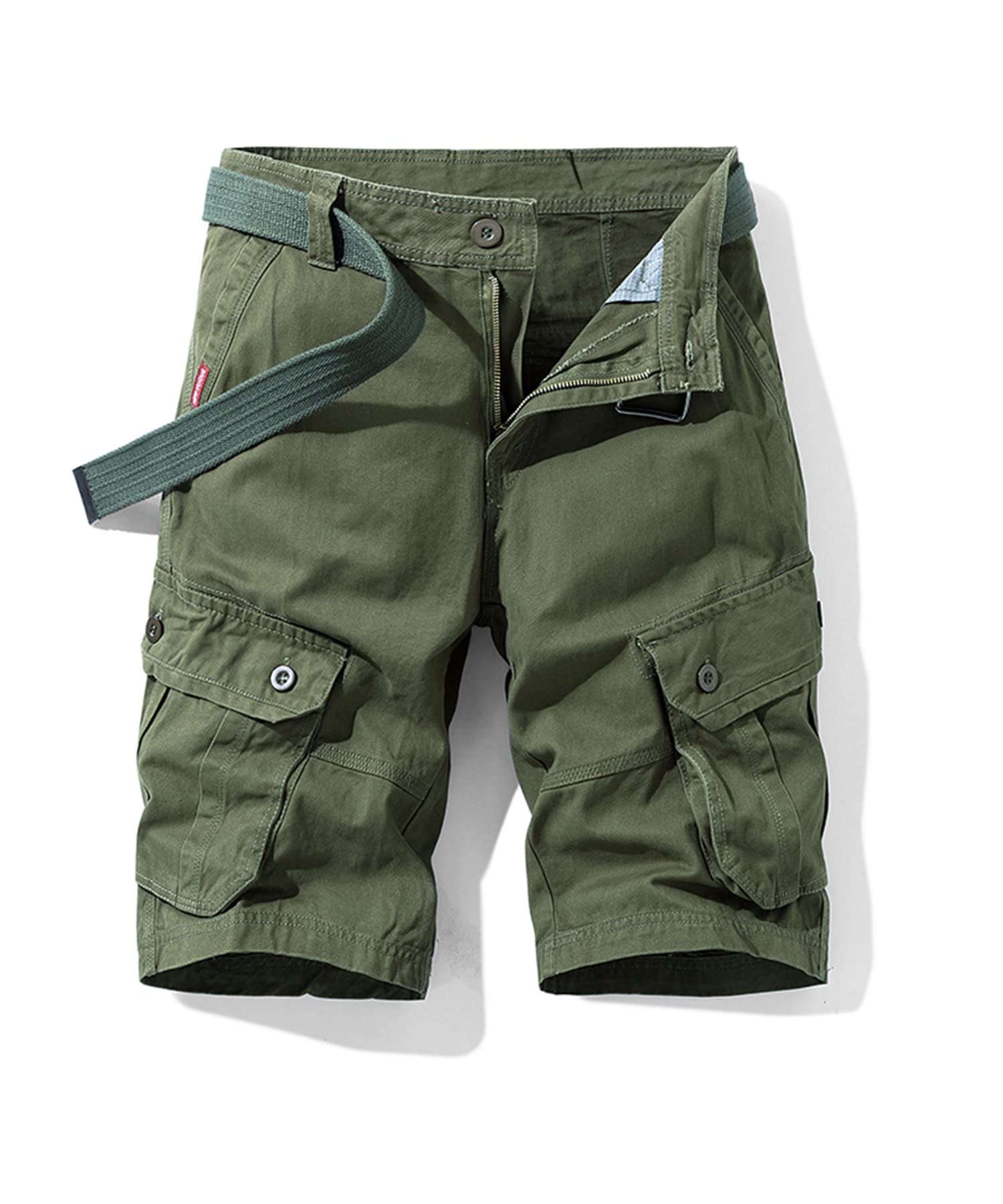 Pantalon court bermudas amples en coton style militaire décontracté - 8