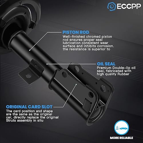 Miniatura 4 de ECCPP Juego de 2 amortiguadores completos para Dodge Journey 172509 172510