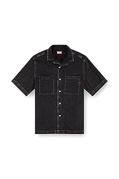 Amazon.co.jp: [ディーゼル] メンズ シャツ 半袖 デニム D