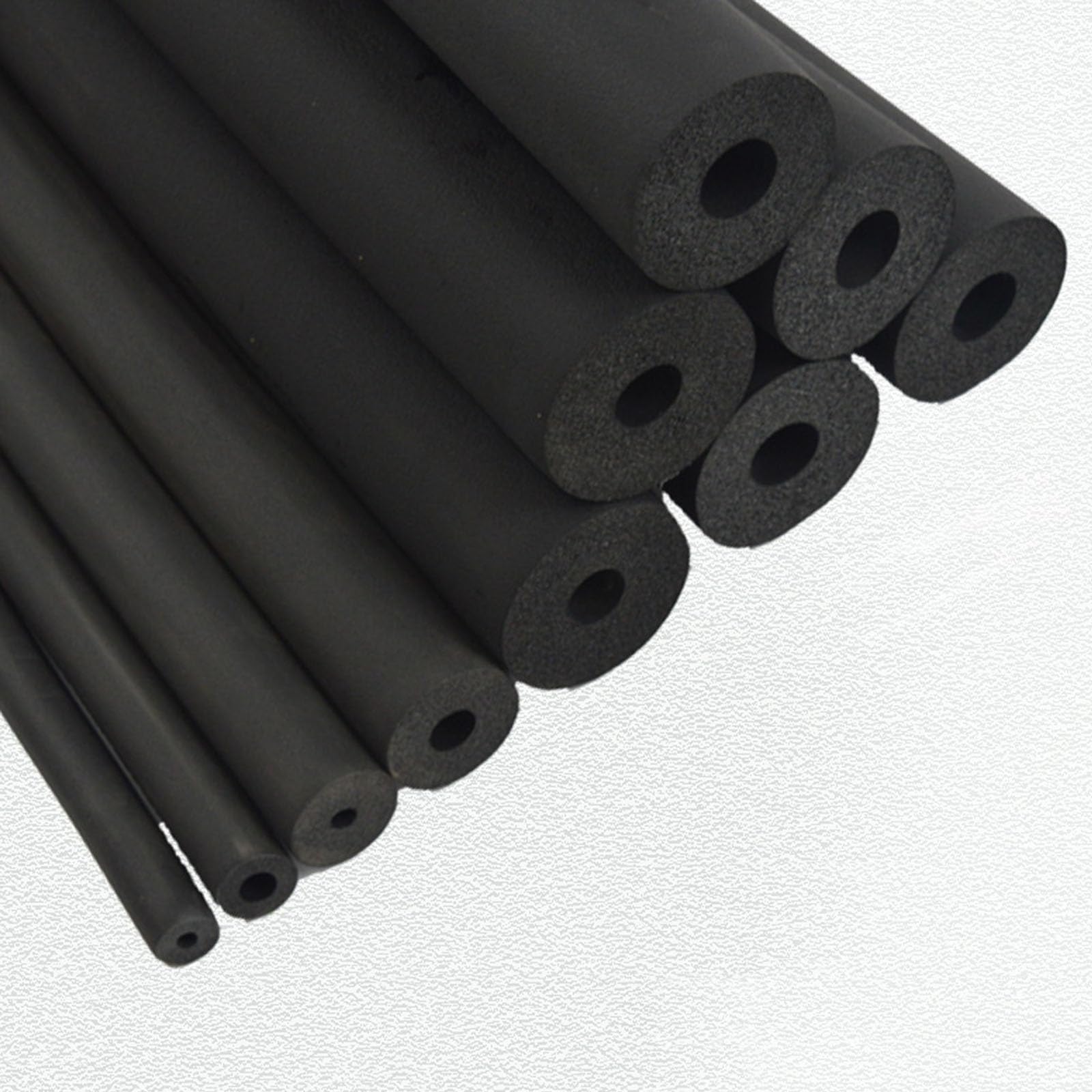 Akwqpy One Color 20Mm, 25Mm, 32Mm, 43.0Mm, 48Mm, 60Mm, 76Mm, 89Mm Id Pipe Insulation Cover, Rubber Foam Freeze Protection Tube Sleeve For Water, Air Conditioning, Industrial Pipes, Foam Tubing Black(Id89mm X T20mm X L