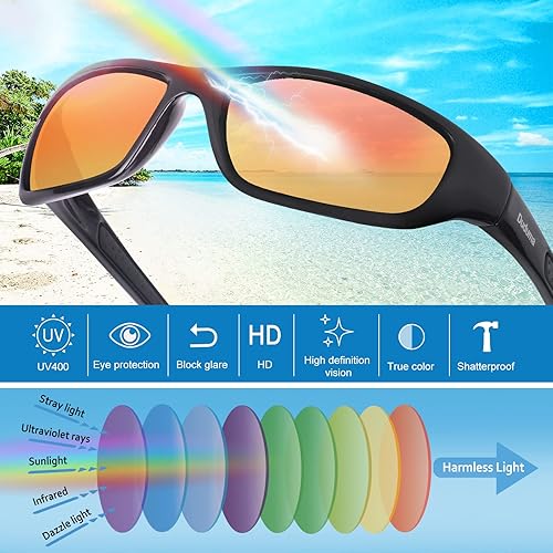 Miniatura 3 de Duduma Sports Polarized Sunglasses for Men Women Baseball Cycling Golf Fishing Sun Glasses UV Blocking Tr8116