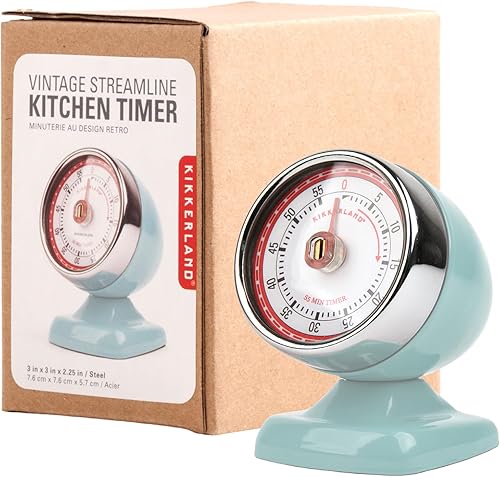 Miniatura 7 de Kikkerland Temporizador de cocina Vintage Streamline, rojo