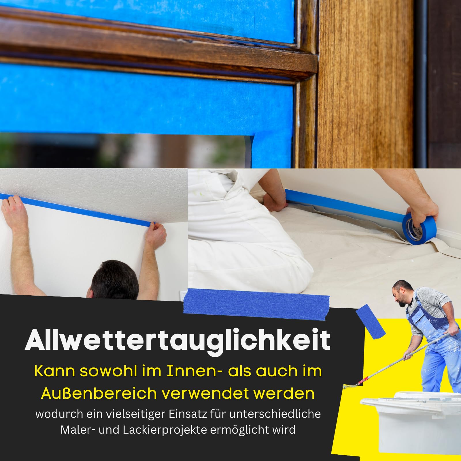 KrokTape - 20 nastri adesivi dorati, 30 mm x 50 m, nastro adesivo per pittura (20)
