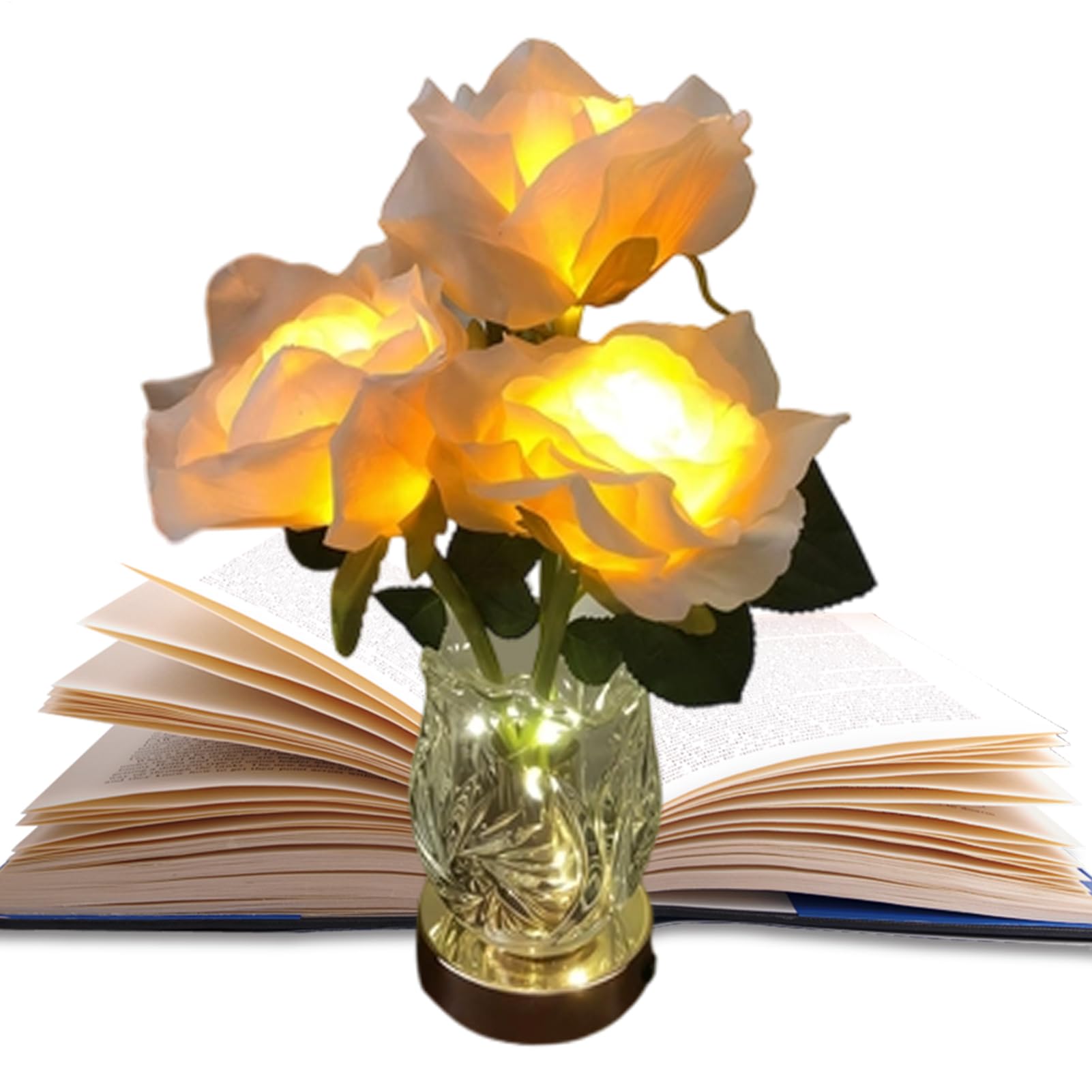 Lámpara Nocturna de Flor Lámpara de Rosa LED Recargable