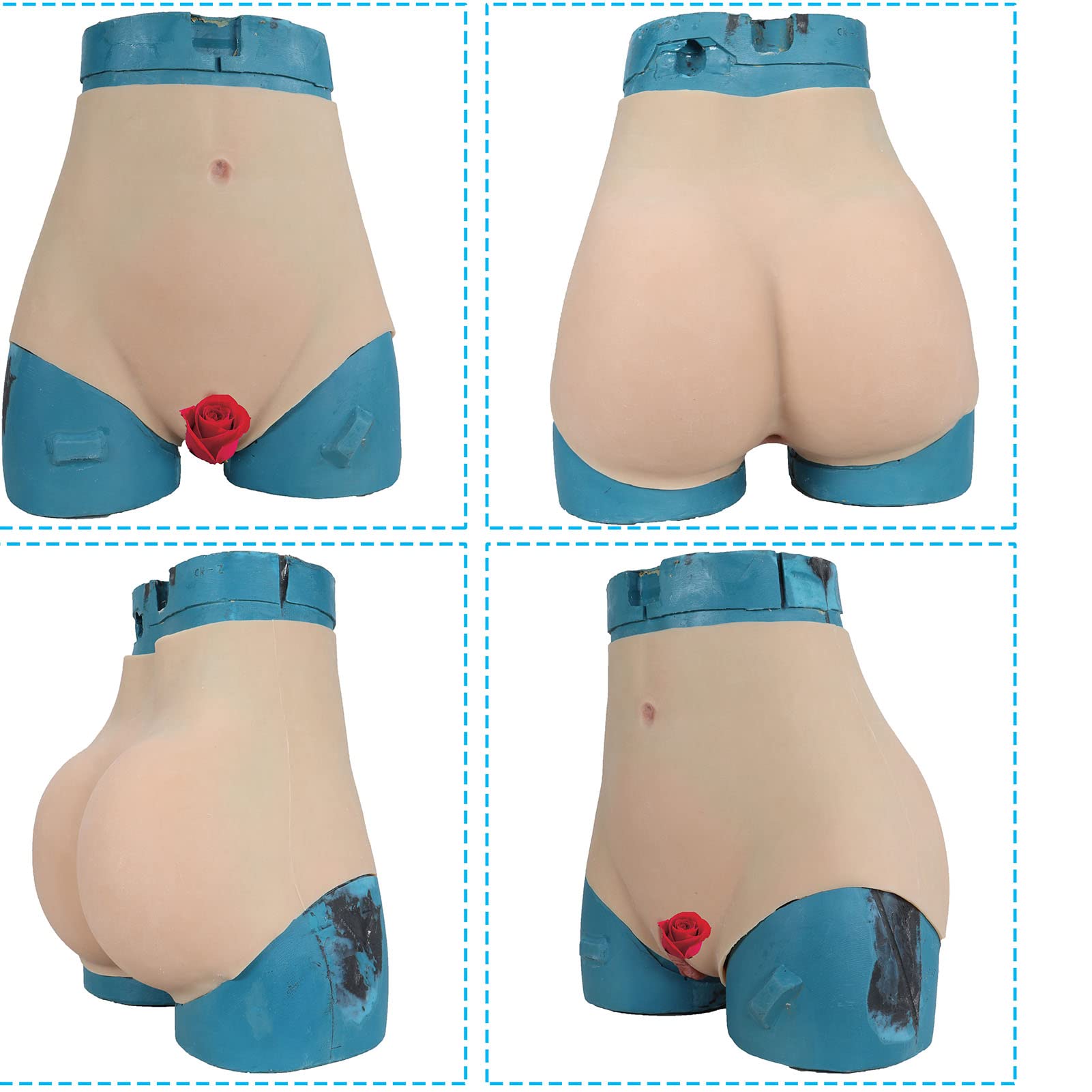 FSYH GefäLschte Vagina-Silikonhose Sissy Boxershorts Mit Hoher Taille Butt Lifter Shapewear füR Crossdressing Transgender-CD