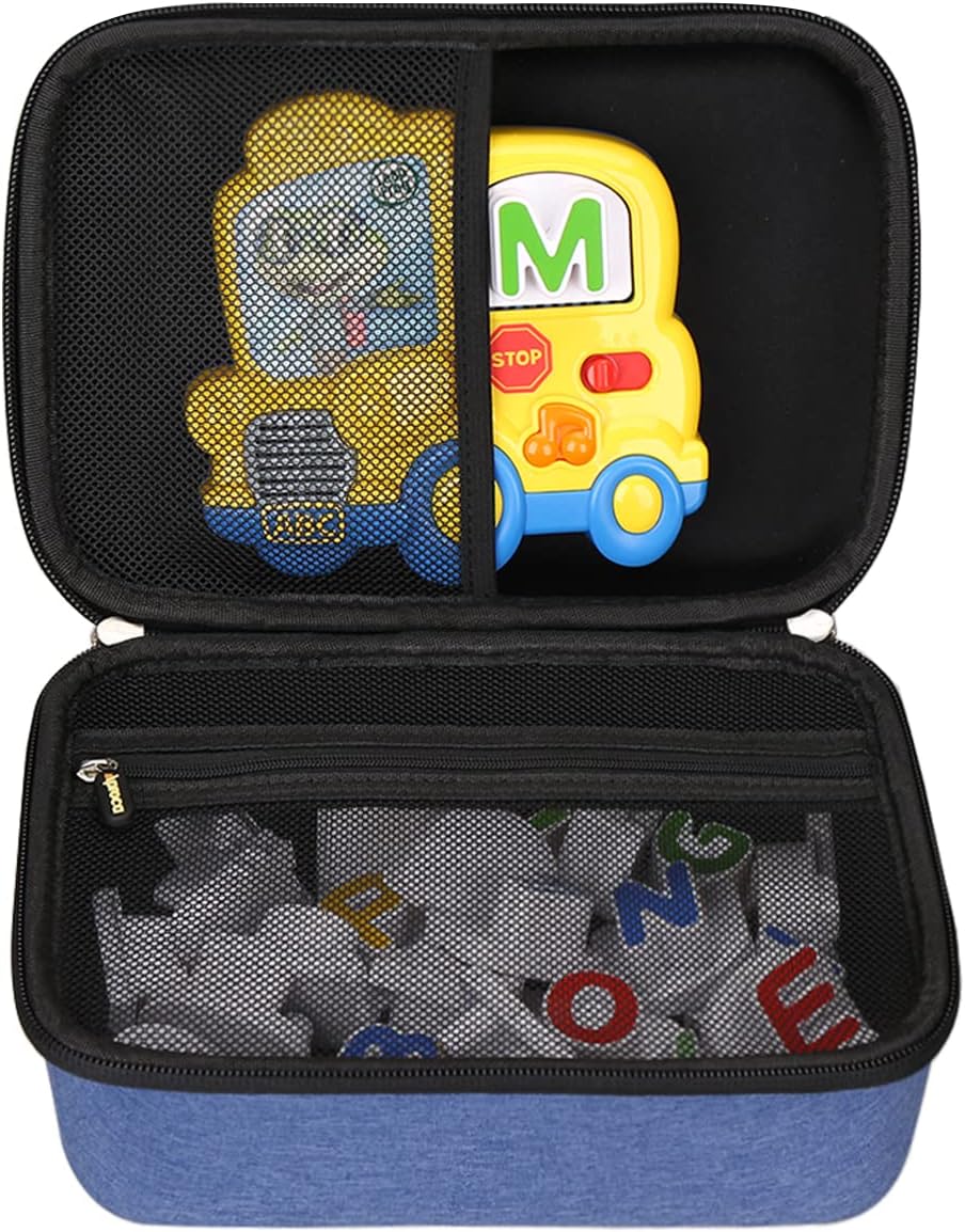 Aproca Hard Storage Travel Case for Leapfrog Fridge Phonics Magnetic Letter Set (Blue -Black Zipper)