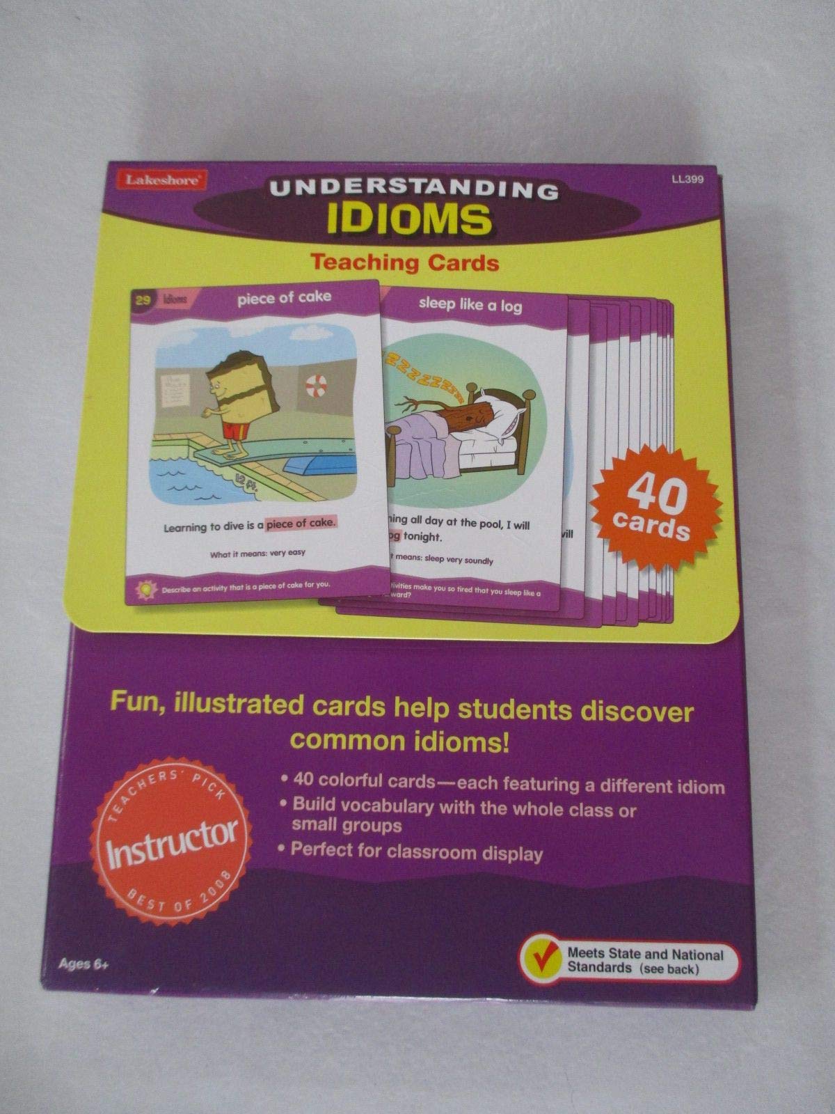 Lakeshore Idiom Teaching Cards - Educational Flash Cards - Kid - Medium - No Batteries Required - Multiple Teaching Cards