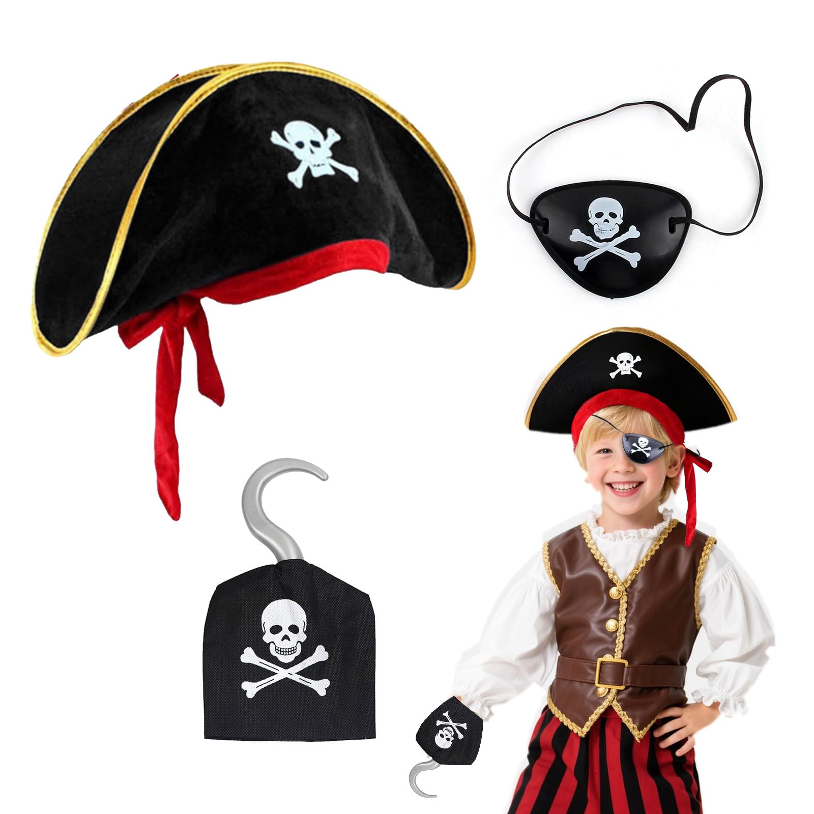 FUIPVGI 3 Pieces Pirate Accessories