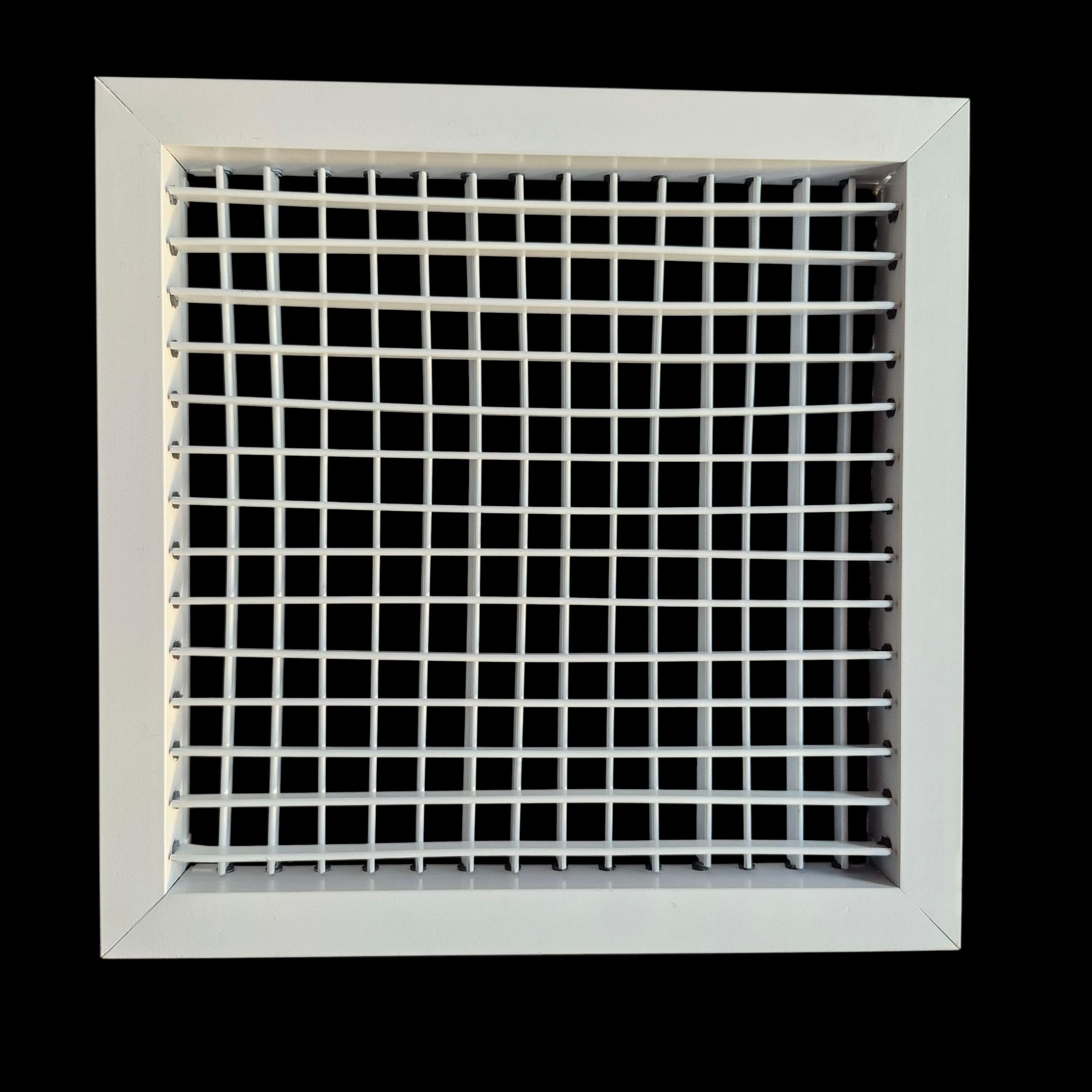 OMGRILLS Aluminium Powder Coated Air Adjustable Grill,Decorative Air Register Vent Covers for Home Ceiling & Wall,Hospital,Factory, Office,Ventilation Grill (White, 12 inch * 12 inch)
