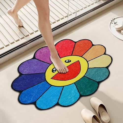 Miniatura 7 de Alfombra de baño con forma irregular de rana para niños, antideslizante, absorbente, lavable, peluda, decoración de dormitorio, alfombra de entrada