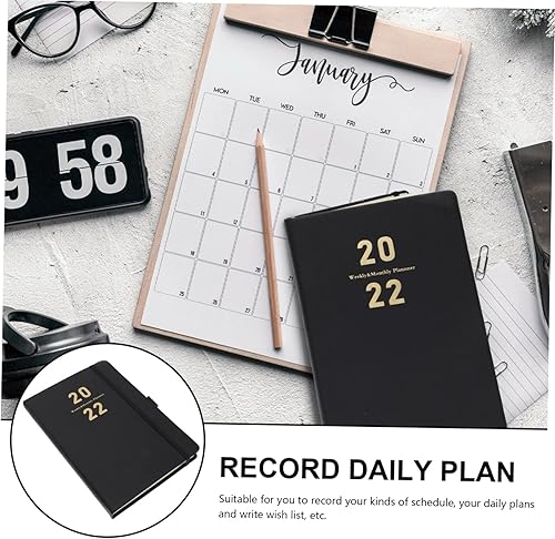Miniatura 4 de STOBOK 1pc 2022 Agenda Book 2022 Daily Planner Writing Notebooks Student Appointment Calendar 2022 Notepad The Office Notebook Schedule Notebook