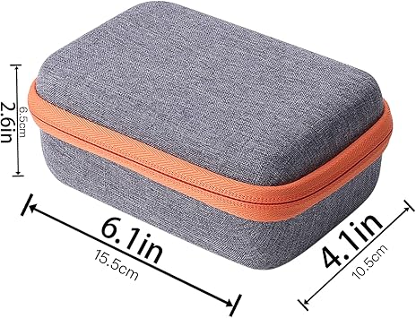 co2CREA Hard Travel Case for Yoto Mini Player, 36-Card Storage, Grey+Orange